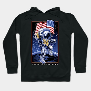 Astronaut planted a flag on the moon Hoodie